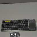 Samsers Foldable Bluetooth Keyboard with Touchpad, Full-Size Wireless Folding Keyboard with Backlight, Portable Travel Keyboards for iOS Android Windows Mac OS, Support 3 Device(BT5.1 x 3), Gray