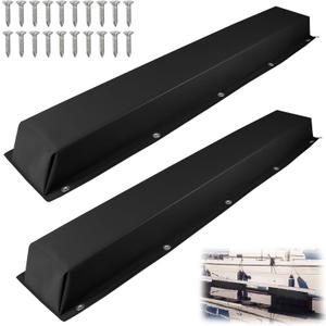 ORLANG 48" Dock Bumpers,PVC Dock Fenders with Stainless Steel Screws,Boat Dock Guards,Dock Post Bumper for Docking Edges, Piling, Vertical Poles, Horizontal Decks or Piers(Black/2Pack)
