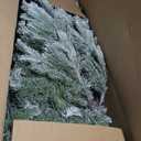 Decoway 7ft Artificial Christmas Tree, Unlit Snow Flocked Xmas Tree with 2364 Branch Tips and Sturdy Metal Stand for Indoor Outdoor Home Decoration