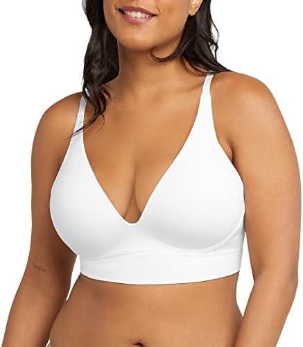 Maidenform Women's Push-up Bra, M Seamless Lift Longline Bralettes Bras for Women, Seamless, Convertible (Plus Sizes, Too), White, XL
