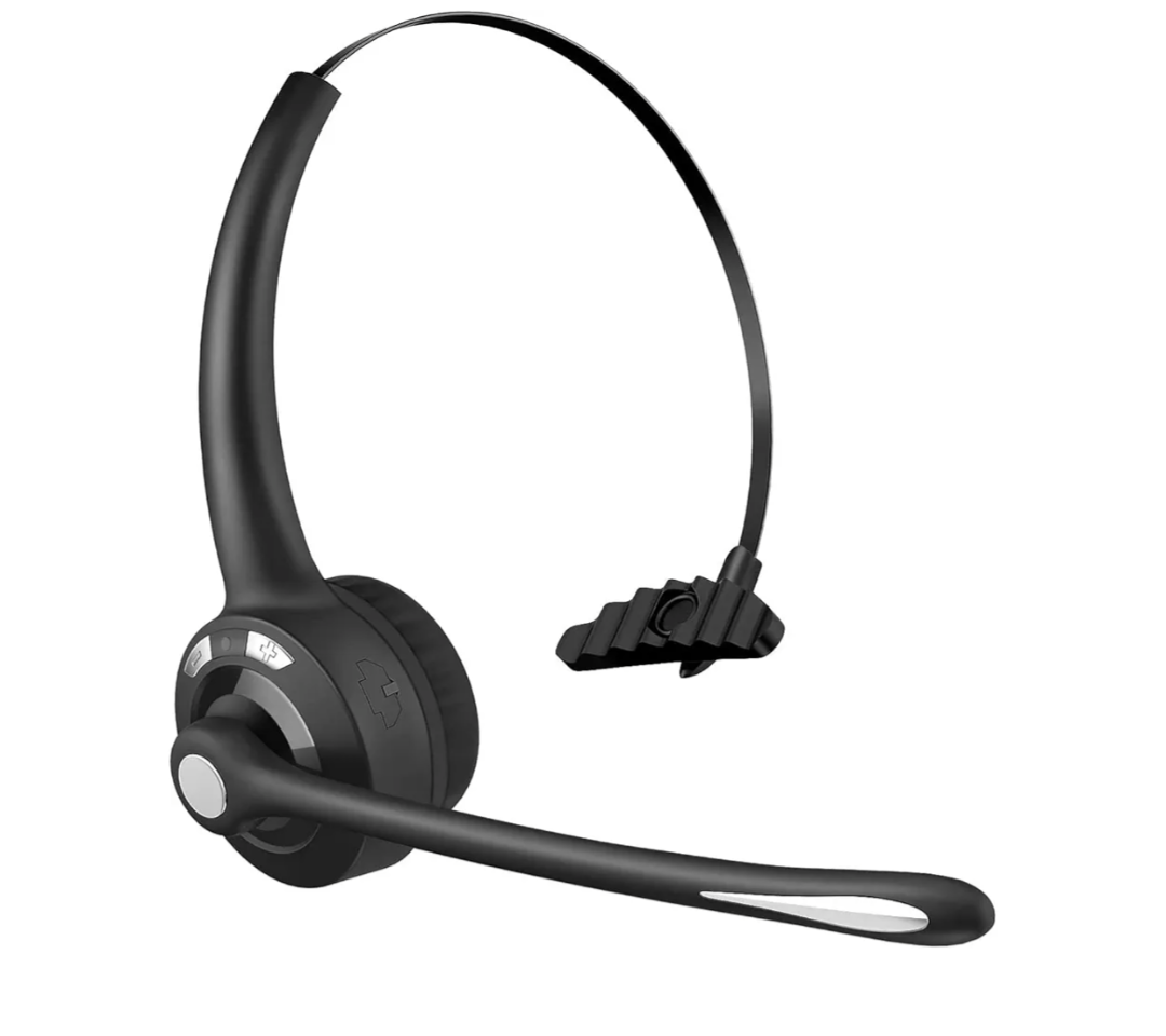 BlueFire Wireless Headphones, Pro Trucker Headset, Wireless Over Head Earpiece, On Ear Car Headphones with Microphone for Truck Driver, Phones, Skype, Call Center, Office
