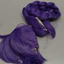 morvally 33.5 Inches Purple Long Braided Ponytail Wig - Anime Cosplay Wigs for Halloween Costume Party (Purple)