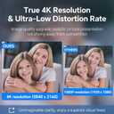 4K Webcam for PC with Fast Autofocus and Sony Sensor, Dual Noise-Reduction Microphones, Auto Light Correction, 4K 30FPS UHD, 77 FOV USB Webcam with Tripod for Zoom, Teams, Mac and Streaming