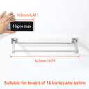 Alise Bath Double Towel Bars Towel Racks for Bathroom,Wall Mount Towel Holder Heavy Duty SUS304 Stainless Steel Towel Hanger Towel Rail,Brushed Nickel,16 Inch