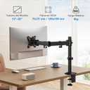 HUANUO Single Monitor Mount, Monitor Arm for 13-32 Monitors up to 17.6 lbs, Adjustable Stand with 16 Max Height, Desk Mount with C-Clamp and Grommet Base, VESA 75x75mm or 100x100mm