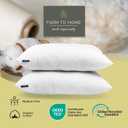 Farm To Home 100% Organic Cotton Cover Pillows King Size Set of 2, Down Alternative Hotel Quality Soft Bed Pillow for Back & Side Sleepers, Machine Washable, 20"x36", White
