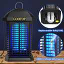 Bug Zapper Outdoor, 4200V Electric Mosquito Zapper, Bug Zapper Outdoor, Fly Traps, Fly Zapper, Mosquito Killer Indoor 3 Prong Plug, 90-130V, ABS Plastic Outer