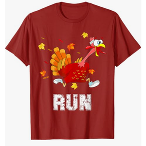 Turkey Run Costume Thanksgiving Running Turkey Trot T-Shirt, Size S
