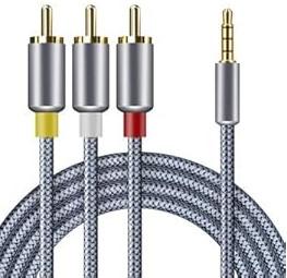 Goalfish RCA Cable, 2 Pack 2-Male to 2-Male RCA Audio Stereo Subwoofer Cable [Hi-Fi Sound,Shielded] Auxiliary Audio Cord for Home Theater, HDTV, Amplifiers, Hi-Fi Systems,Speakers- 6 Feet, Top Series