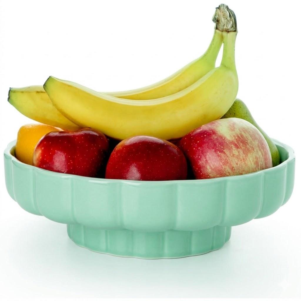 Nucookery Ceramic Petal Fruit Bowl for Kitchen Counter, 11 Inch Modern Decorative Bowl, Elegant Fruit & Vegetable Storage Container, Large Bread Basket