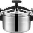 Quart Aluminum Pressure Cooker, Canner with Steamed Layer Alloy Superabrasive Non-stick Pressure Cooker for Fast Cooking. Double Handle (5L)