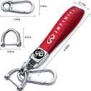 5pcs Car Key Chain whth tire Valve Stem Caps for Infiniti G35 G37 Q50L QX50 Q50 QX56 Q60 QX60 QX70 Q70L QX80, Car Key Fob Car Dust Caps Combo Set, Key Chain Keyring Accessories-YFND-red