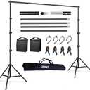 Backdrop Stand for Photography 9ft x 10ft Heavy Duty Photo Background Stands Support Kit with Carry Bag for Photo Studio, Photoshoot, Parties, Photographic Equipments (9x10ft)