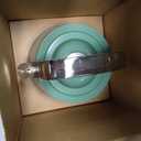 Caraway 2 Quart Whistling Tea Kettle - Durable Stainless Steel Tea Pot - Fast Boiling, Stovetop Agnostic - Non-Toxic, PTFE & PFOA Free - Includes Pot Holder - Sage