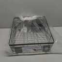Kitchen Details Flat Wire Countertop or Over The Sink Dish Drying Rack with Cutlery Basket | Holds up 10 Dishes | Mugs | Kitchen Accessories | Black