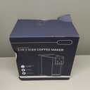 Hot & Iced Coffee Maker with Bold Setting, Single Serve Coffee Maker for K Cup and Grounds, 6-14 Oz Brew Sizes, 50 Oz Removable Water Tank, One Cup Coffee Machine with Reusable Filter, Black