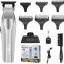 Kemei 
KEMEI 3023-702 Hair & Beard Trimmer for Men, 9000 RPM Zero Gapped Trimmers for Barbers with Full Metal Body, Professional Hair Clippers with LED Display, Ceramic and DLC Blades
