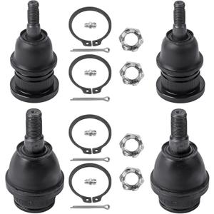 Front Upper & Lower Ball Joints Kit Compatible With Chevy GMC Cadillac Vehicle Tahoe Silverado Suburban Avalanche Express Sierra Savana Yukon XL Escalade 1999-2008 Replace# K6540 K6541 (4pcs)