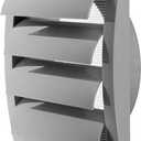 Gray Exhaust Hood Vent 6'' Inch with Built-in Pest Guard Screen and Flange, Air Vent Cover, HVAC Duct Cover, Exhaust Cap