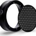 51mm Magnetic Dosing Funnel and Espresso Puck Screen Kit- Premium Portafilter Funnel And Puck Filter For 51 mm Portafilter Basket (Black)