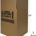 UBOXES Space Savers Wardrobe Moving Boxes With Hanger 20" x 20" x 34" (3 Pack)