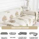 MEETSKY Couch Cover for Dogs Sofa Covers Washable, Simple Modern Geometric Jacquard Sofa Slipcover for 3 Cushion Couch Covers for Dogs, Use Thick Soft Fabric Couch Protector, 91" x 118", Khaki