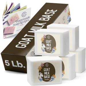 Soap Base For Soap Making Supplies Melt And Pour Soap Base For Diy Crafting Moisturizing Glycerin 5 LB, Unscented - Goat Milk Soap Base For Soap Making Supplies Melt And Pour Soap Base For Diy Crafting Moisturizing Glycerin 5 LB, Unscented - Goat Milk