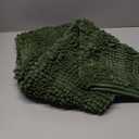 Turquoize Chenille Extra Long Shaggy Kitchen Rugs and Mats Non Slip Absorbent Bath Mat Runner for Kitchen/Living Room, 47" X 17", Bronze Green