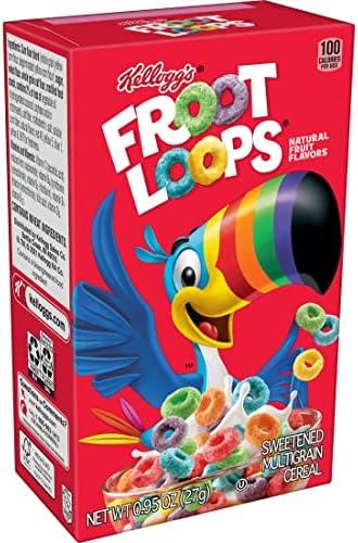 Kellogg's Froot Loops, Breakfast Cereal, Original, .95oz (70 Count), Best By: 07/19/25