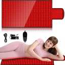 LITDUCK Body Red Light Therapy Mat, Eligible Red Light Therapy Blanket, 2in1 LEDs(660nm& 850nm), Premium Leather, Adjustable Timer & Intensity 36.3"*15.8"