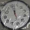 Atomic Wall Clock 10 Inch, Modern Clock Battery Operated Classic Analog Decorative for Kitchen, Living Room, Office, Bedroom, Bathroom (Black)