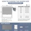 AOSKY No Drill Cordless Blackout Cellular Shades, 28.5" W x 48" H, Grey