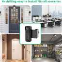 Blink Video Doorbell Mount, Anti-Theft Door Mount for Blink Doorbell (Newest Model), No Drill Weatherproof Design Door Bell Kit for Home Rentals - Easy to Install & No Sensor Blocking (Black)