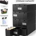 Homthy Trading Card Storage Box, Includes 12 Pack with 50 Card Dividers, Cardboard Trading Storage Organizer Collectible Box with Labels Fit for MTG TCG and Sport Cards