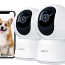 ARENTI 5G 4MP Pet Camera, No Subscription Indoor Security Camera for Dog/Cat/Baby, Free Phone App, Dual-Band WiFi, Auto Tracking, Super Night Vision, 2-Way Talk, 64G Local Storage(P2Q 64G 1PC)