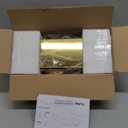 SHYFOY Floating Shelves for Wall, Glass Finish Shelves Set of 3, Display Shelf for Wall Decor, with Invisible Brackets for Bathroom, Living Room, Bedroom and Kitchen, Brass