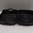 Air Fryer Silicone Liners 2 Pack, Reusable Square Air fryer Basket Liners, 4-6Qt Silicone Baking Tray for Instant Air fryer, Oven Microwave Pot Accessories, Food Grade Kitchen Gadgets (Black and Black)