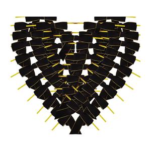 50pcs 3-1/2" Metallic Gold Edge Black Satin Ribbon Bows for Packing Decoration Black Bows for Fathers Day 4th of July Gift Packaging (3.5“-Black)