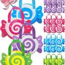 Forzacx 24 Pack Candyland Party Decorations Mini Candy Bags, Non Woven Lollipop Candy Goodie Bags, Perfect for Candyland Theme, Sweet Princess Birthday, Bridal Baby Shower & Wedding Gifts, 11.81 x 8.27 inches