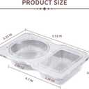 Double Compartment Condiment Container with Lids, Mini Plastic Snack Containers,BPA Free,Microwave Safe,Leakproof Food Storage, To Go Food Containers,Take Out Sauce Container (100)