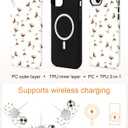 Magnetic Case for iPhone 13/14, Compatible with MagSafe, Cute White Aesthetic Martini Glasses Magnetic Soft TPU and Hard PC Shockproof Protective Phone Cover for Women Girls