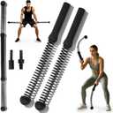 Ropeless Battle Ropes, 2-in-1 Weighted Cordless Battle Ropes for Home Gym, Portable Workout Exercise Equipment for Strength Building, Low-Impact Cardio Training and HIIT for Men & Women, Black