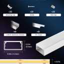10Pack 3.3FT/1M LED Aluminum Channel U Shape with Milky White Cover Lens for 8/10/12mm LED Strip Lights,LED Diffuser Channel Even Glow for Living Room,Stairs,Kitchen,Cabinet