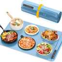 Food Warming Mat - Fast Heating Silicone Electric Warming Tray with 3 Level Temperature, 2 Hours Timer, Portable Food Warmer for Parties Home, 24" x 15.7"