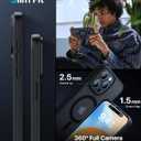 Magnetic for iPhone 16 Pro Case,Upgraded [Full Camera Protection][Compatible with Magsafe][Military Grade Drop Protection] Shockproof Slim Translucent Matte Phone Case for iPhone 16 Pro,Black