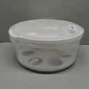 Juvale 2-in-1 Round Cake Carrier - Secure Pie Carriers for Two Pies - Portable Cupcake Container with Removable Insert - Spacious Cake Storage for 10-Inch Desserts - White, 12 in x 5.9 in