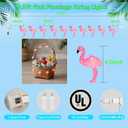 Summer Themed Pink Flamingo String Lights, 8.5Ft Tropical Beach Flamingo Decor Lights, Indoor/Outdoor Party Lights for Bedroom Birthday Wedding Holiday Hawaiian Tiki Tropical Party Dcor