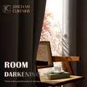 jinchan Room Darkening Curtain 84 Inch Length Taupe Curtain for Bedroom Living Room Drape 1 Panel Texture Grommet Top Window Treatment 72 Inches Wide by 84 Inches Long