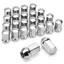 dynofit 24pcs 14x1.5 OEM Lug Nuts 1.75 inch(45mm) Height 7/8" Hex(22mm), M14-1.5 One-Piece Design Factory Chrome Wheel Lugnuts for Silverado & Tahoe GMC Sierra 1500 Buick Dodge Cadillac Chrysler