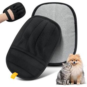 ArtnPlan Pet Hair Removal Glove for Cats & Dogs, Upgraded 5-Finger Electrostatic Pet Hair Remover Glove for Furniture, Couch, Carpet, Car Seat, Clothing - Reusable Cleaning Tool